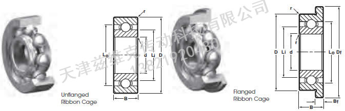 NHBB SSR-1640X 深溝球軸承圖紙